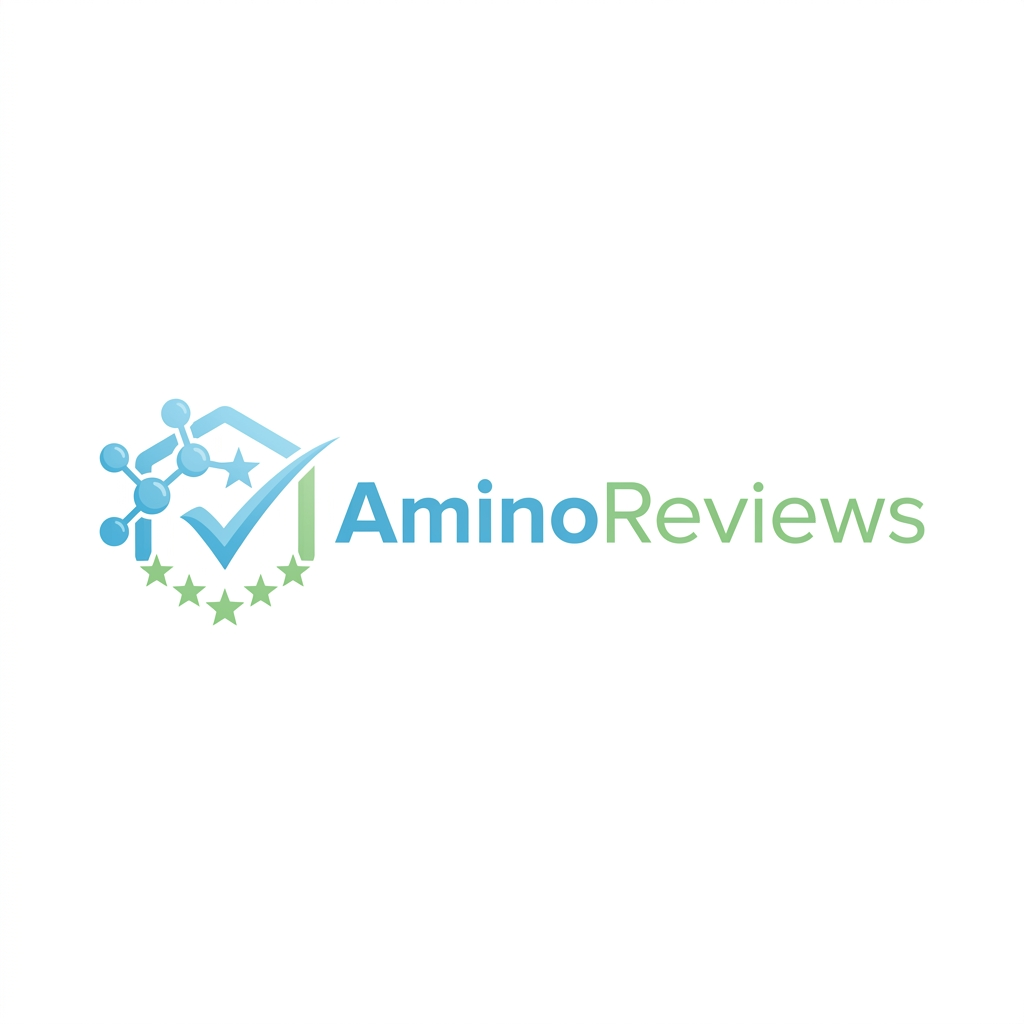 AminoReviews.com brand logo concept