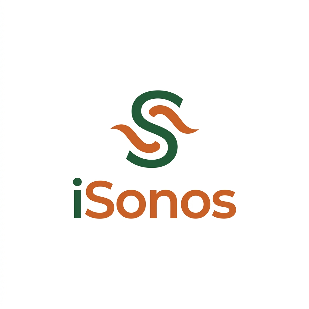 iSonos.com brand logo concept