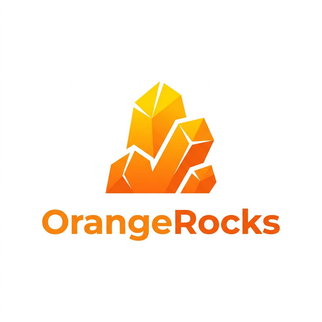 OrangeRocks.com brand logo concept