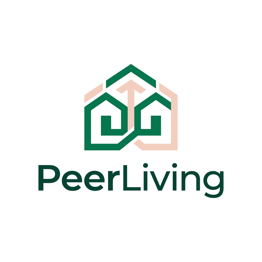 PeerLiving.com brand logo concept