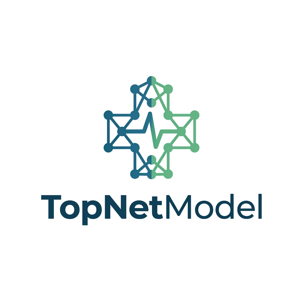 TopNetModel.com brand logo concept