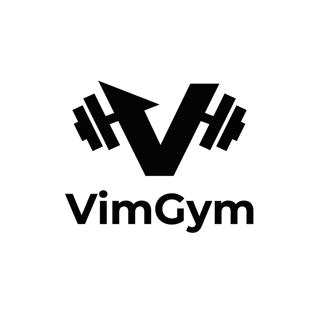 VimGym.com brand logo concept